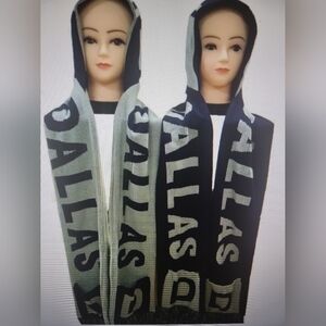 New in package on in one, knit scarf, beanie stocking cap and pocket set